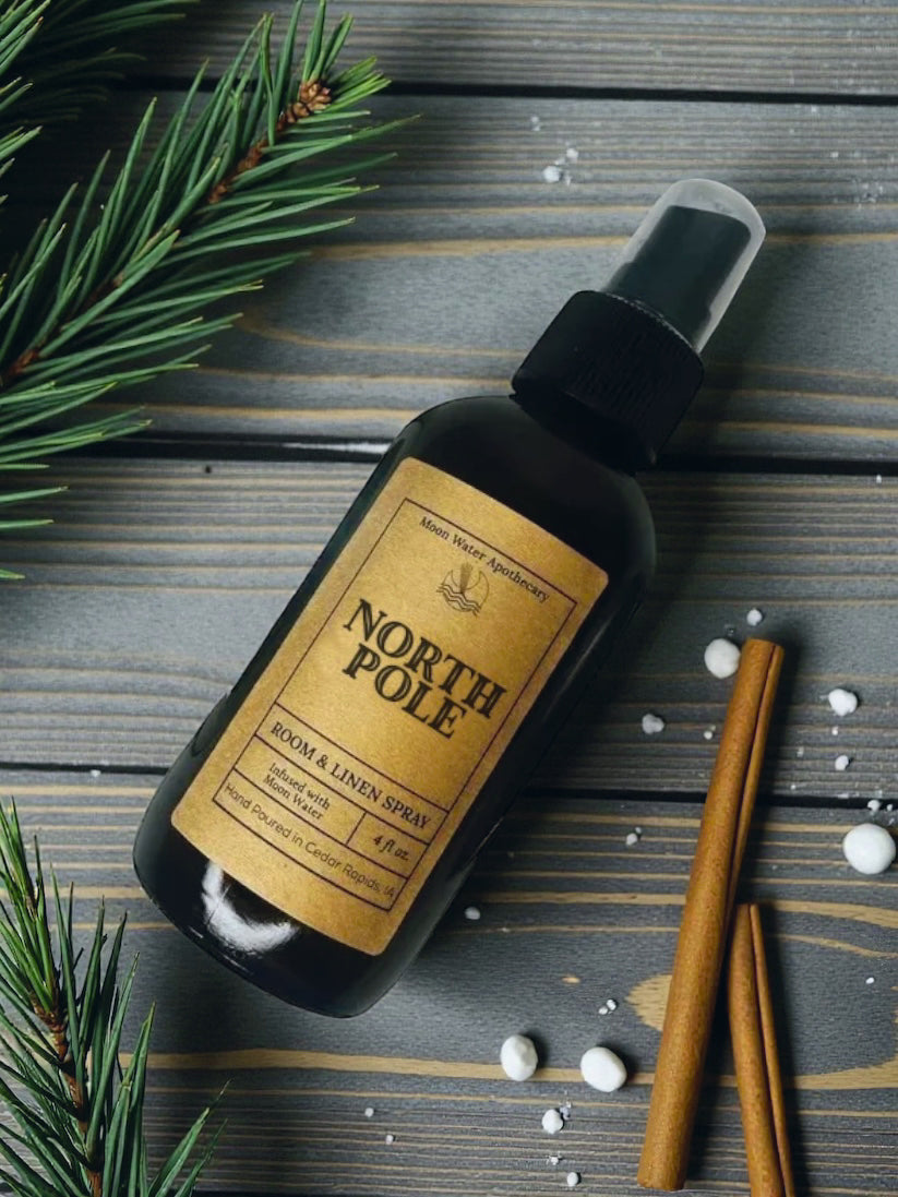 NORTH POLE - REED DIFFUSER & ROOM SPRAY --Eucalyptus, Pine, Cedar, Rosemary, Clove -- Moon Water Apothecary (Copy)