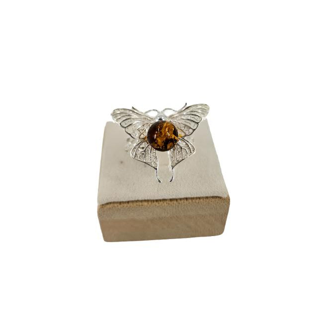 Amber Luna Moth Ring $50.00