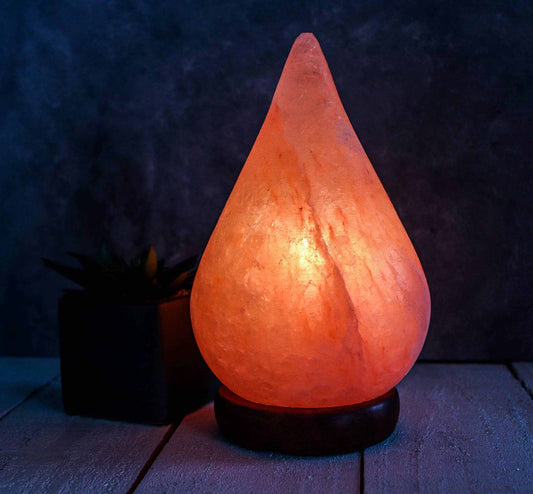 Tear Drop Shape Salt Lamp 8"