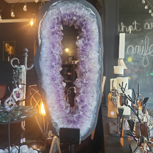 Amethyst Ring on Stand