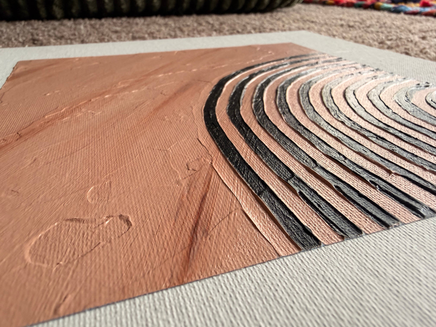 Beige Modern Rainbow Plaster Painting