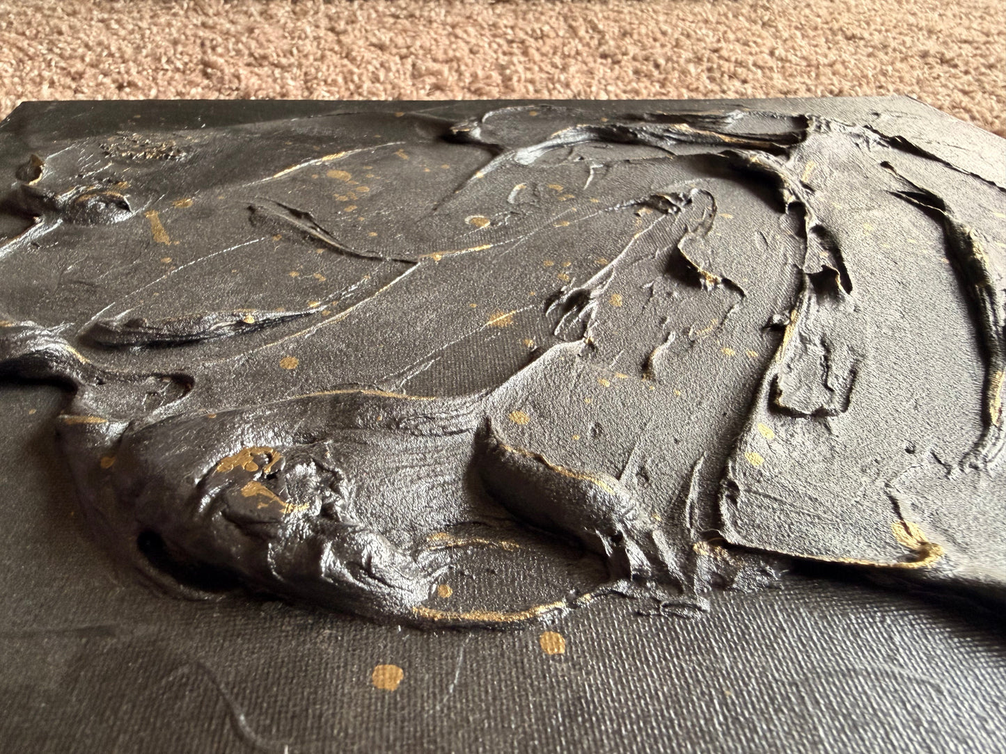 Dark Grey Plaster Painting