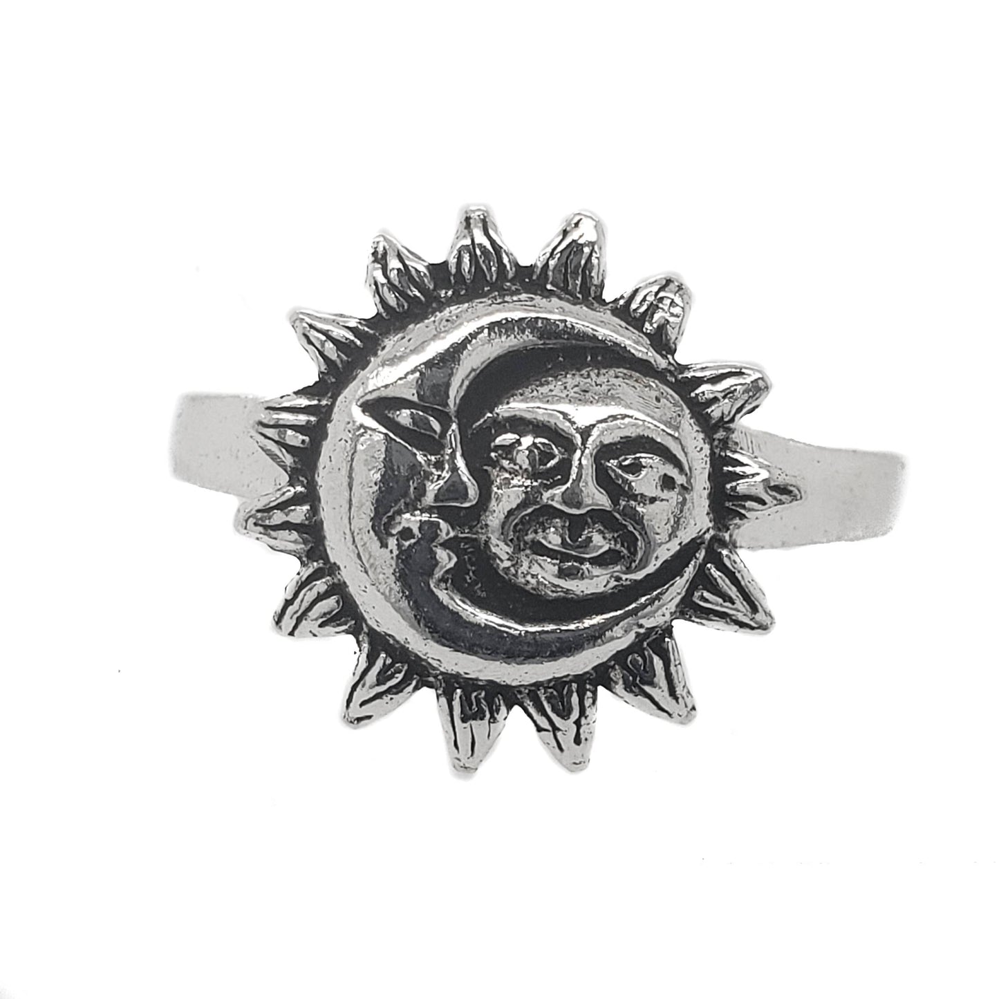 Crescent Moon & Sun Ring