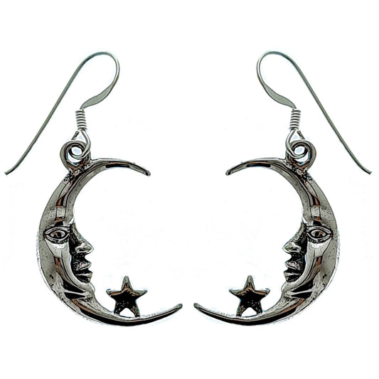 Moon and Star Earrings
