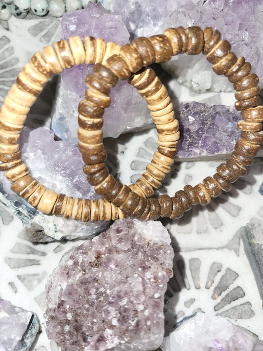 Bracelet en coquille de noix de coco