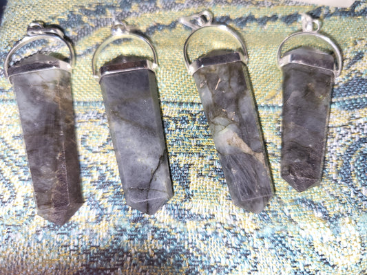 Pendentif pointe de labradorite