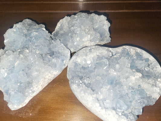 Celestite Crystal Clusters (100–300 g) – Peace • Angelic Connection • Clarity