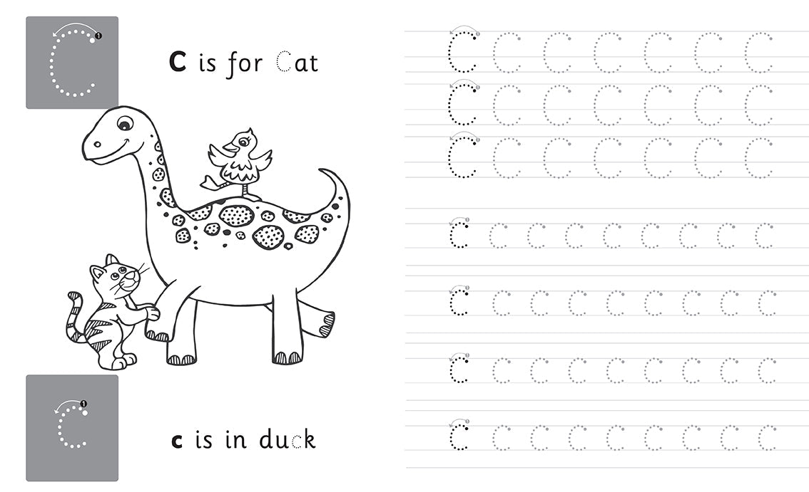Trace & Learn Handwriting Practice: Dinosaur