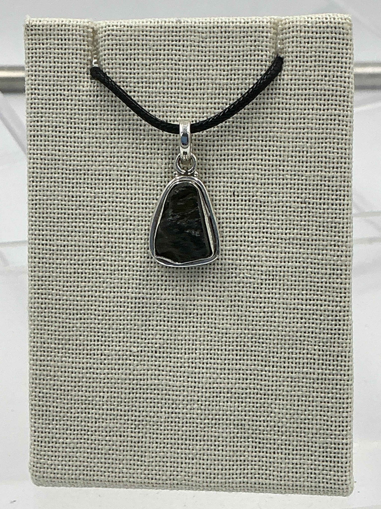 Sterling Silver Bezeled Moldavite Pendant