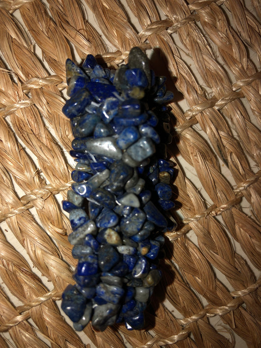 Lapis lazuli, bracelet puce à six brins