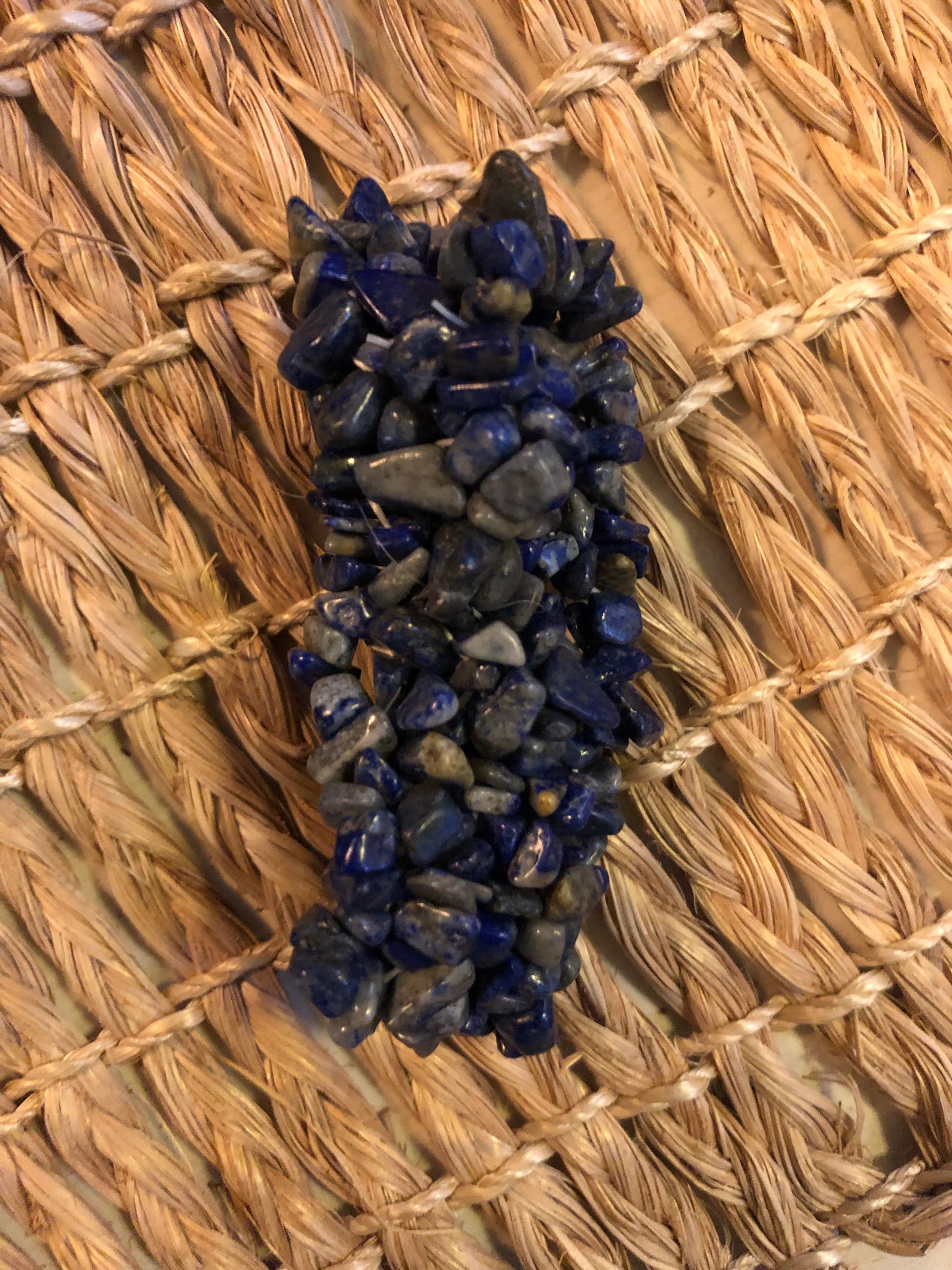 Lapis lazuli, bracelet puce à six brins