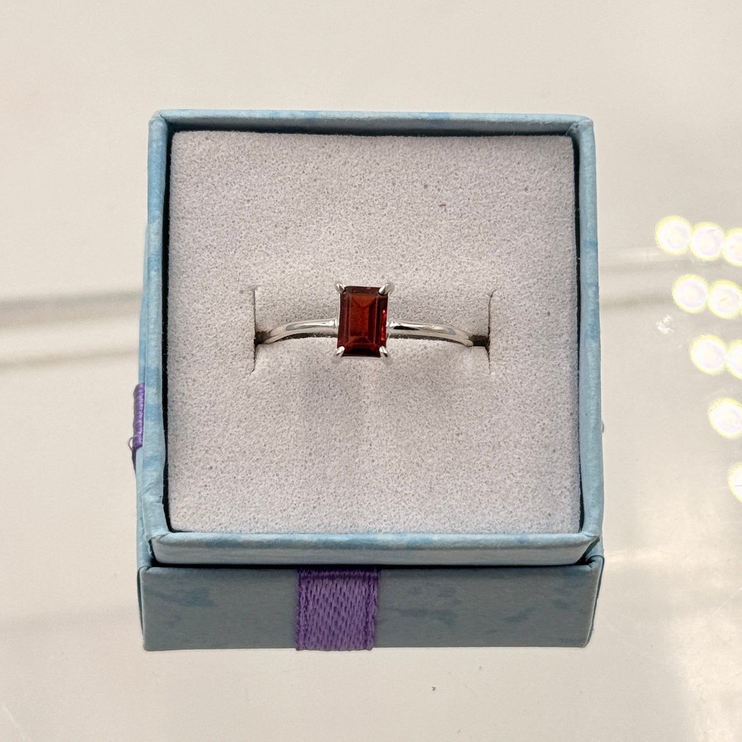 Dainty Garnet Ring