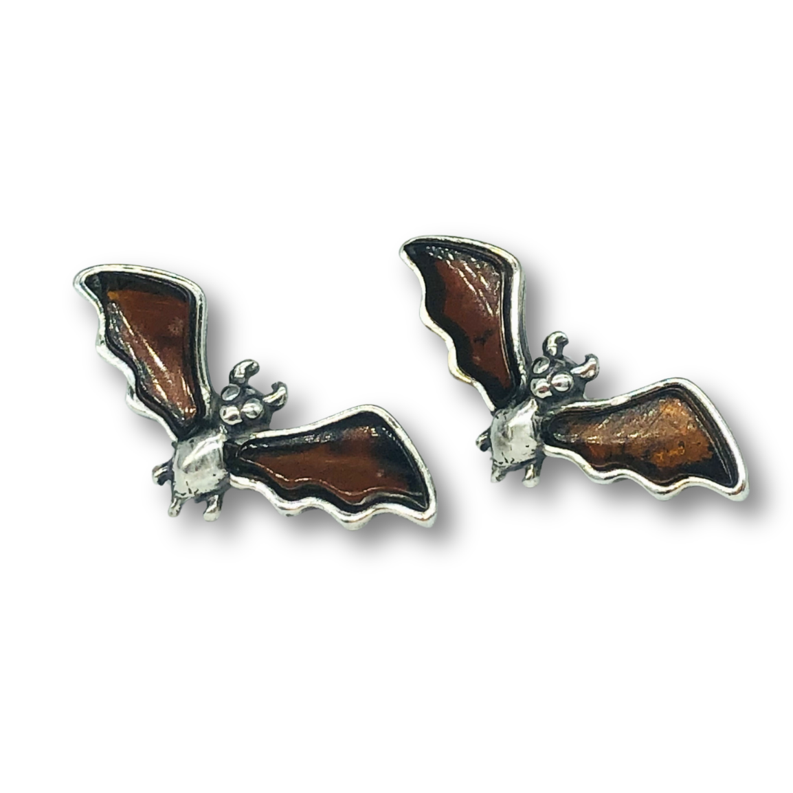 Amber Bat Studs