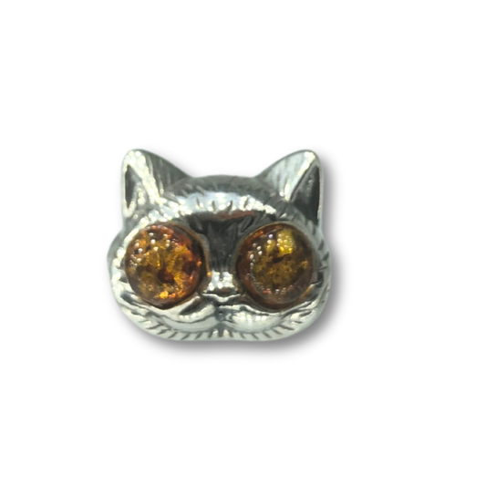 Amber Cat Face Ring
