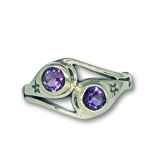 Amethyst Star Ring