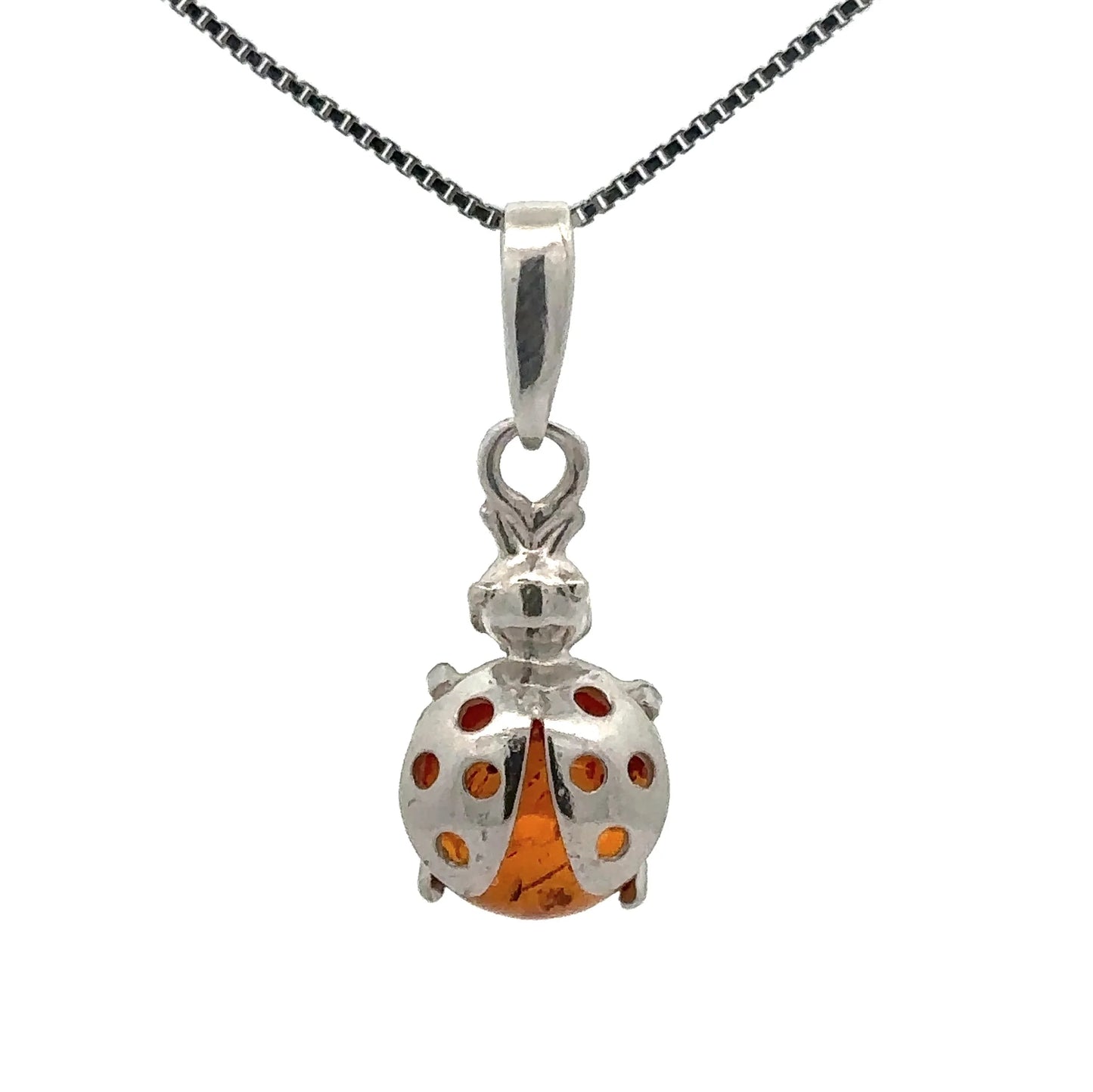 Amber Ladybug Necklace