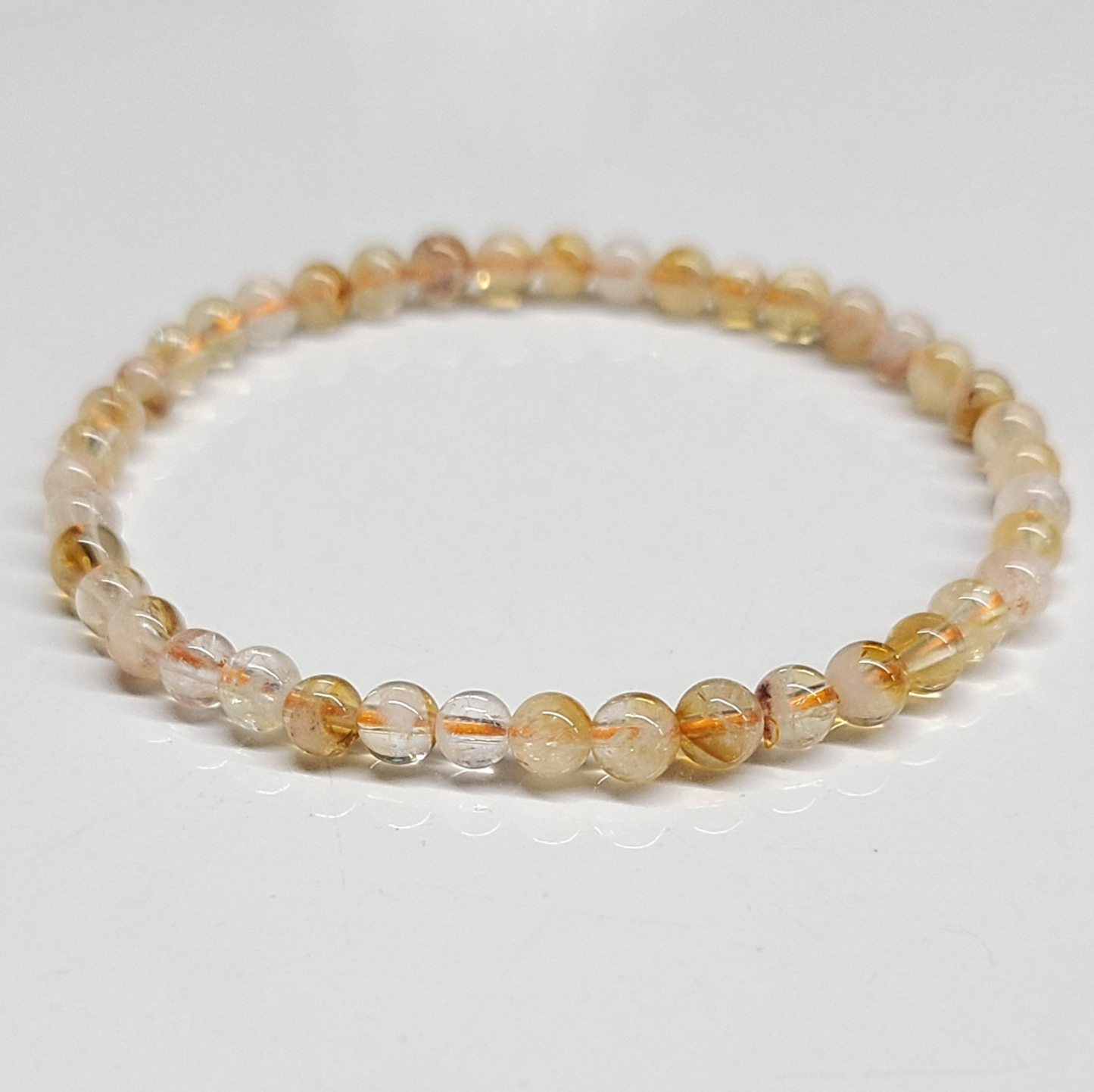 Citrine Round Bead Bracelet 4mm - Sacred Creation
