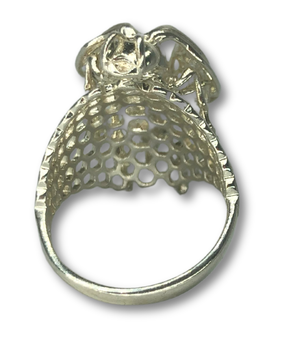 Amber Wasp Queen Ring