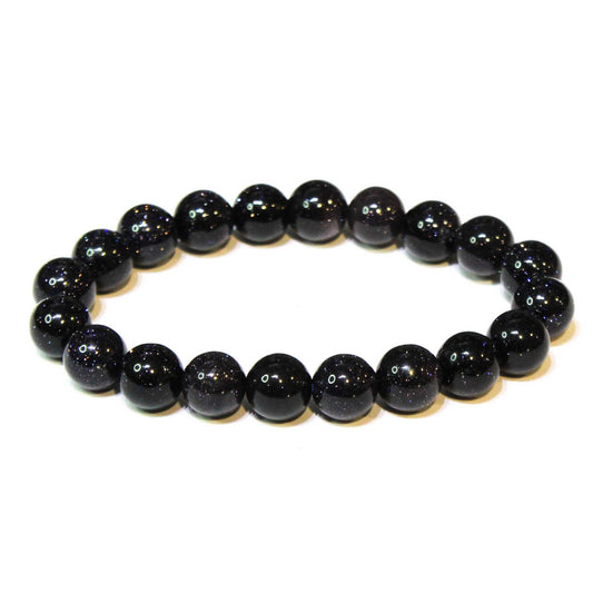 Blue Goldstone Round Bead Bracelet - Dream Translation