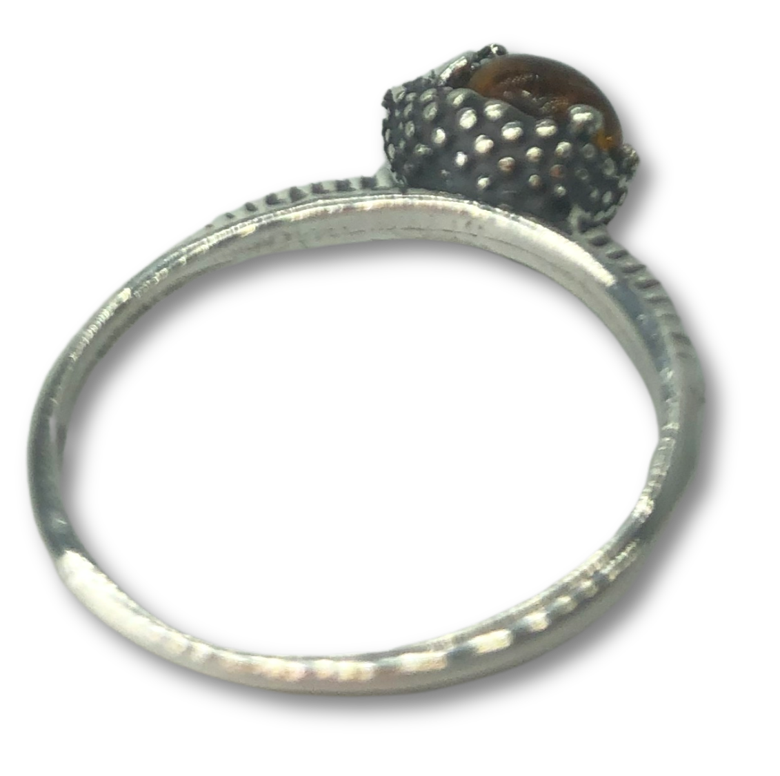 Amber Hedgehog Ring