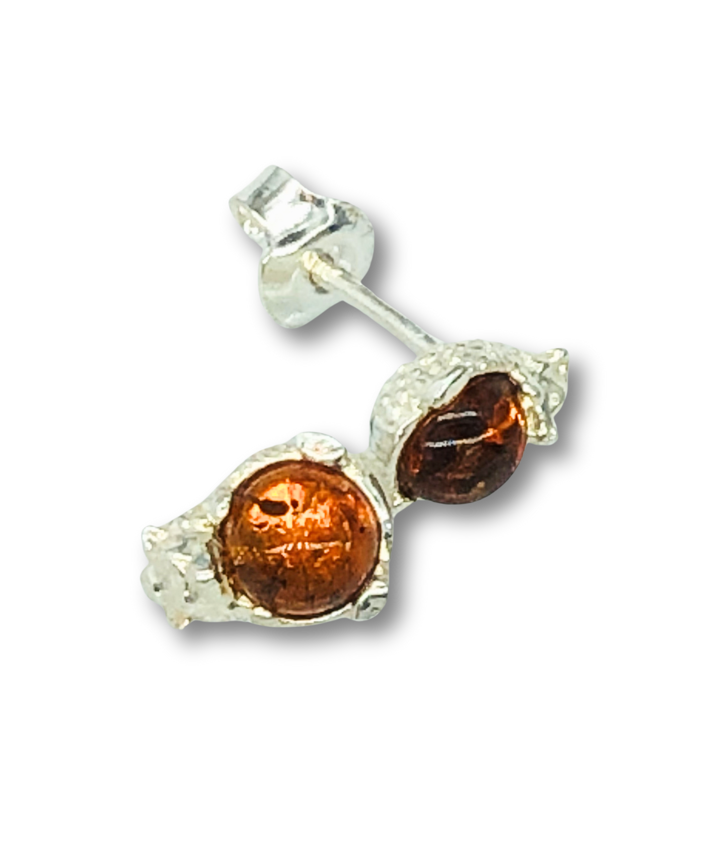Amber Hedgehog Studs