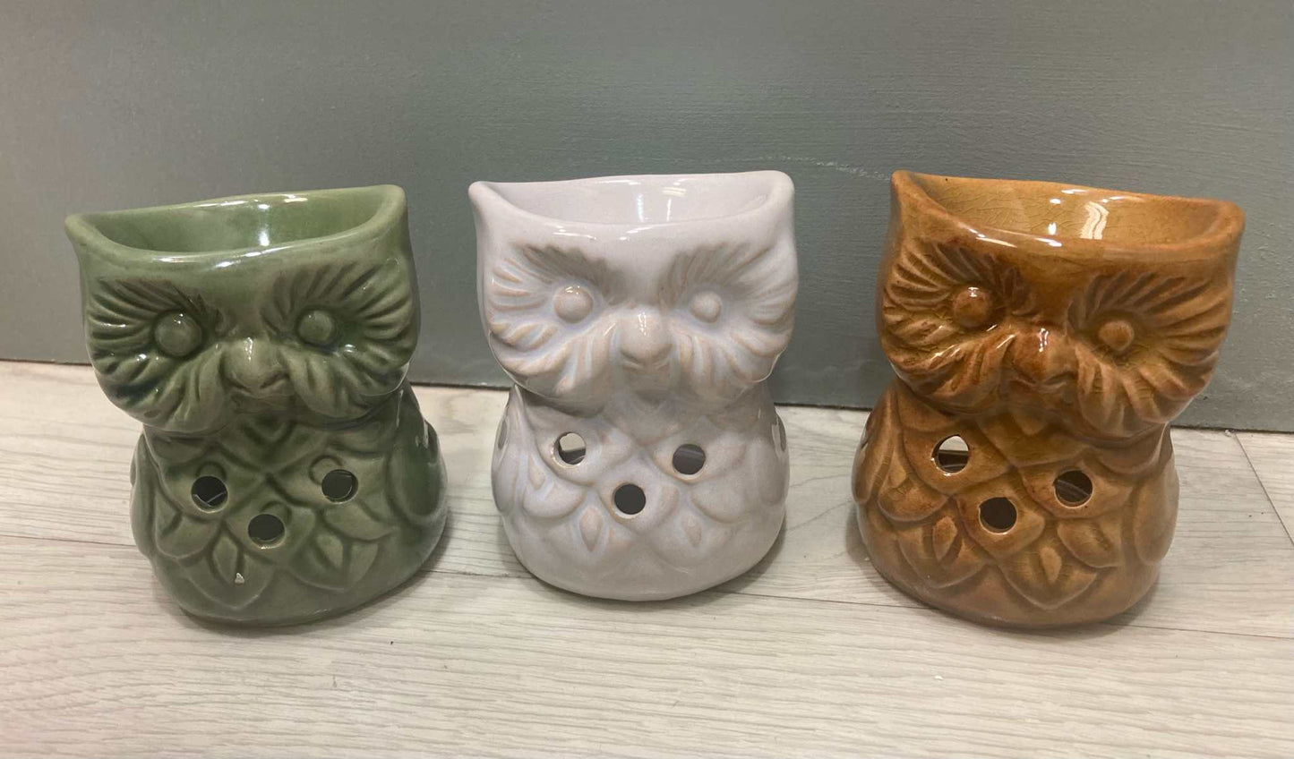 Ceramic Tea Light Owl Oil Burner