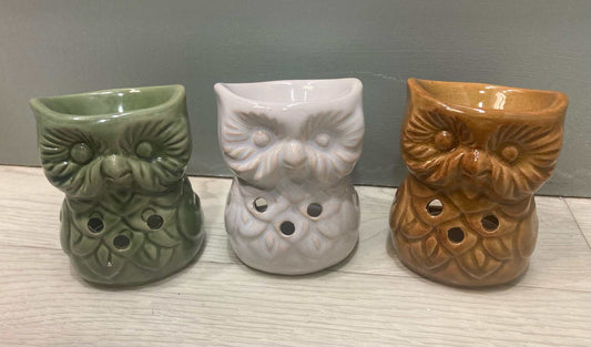 Ceramic Tea Light Owl Oil Burner