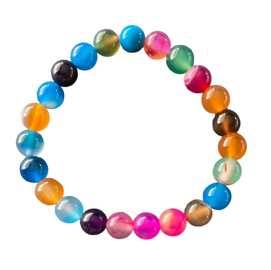 Matte Rainbow Agate Bracelet