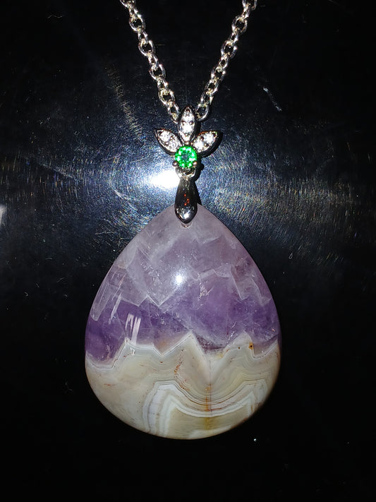 Chevron Amethyst Necklace