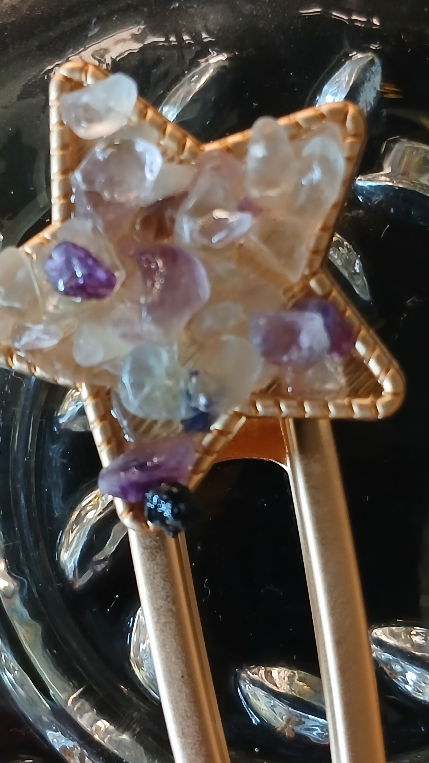 Crystal Chips Star Hair Clip