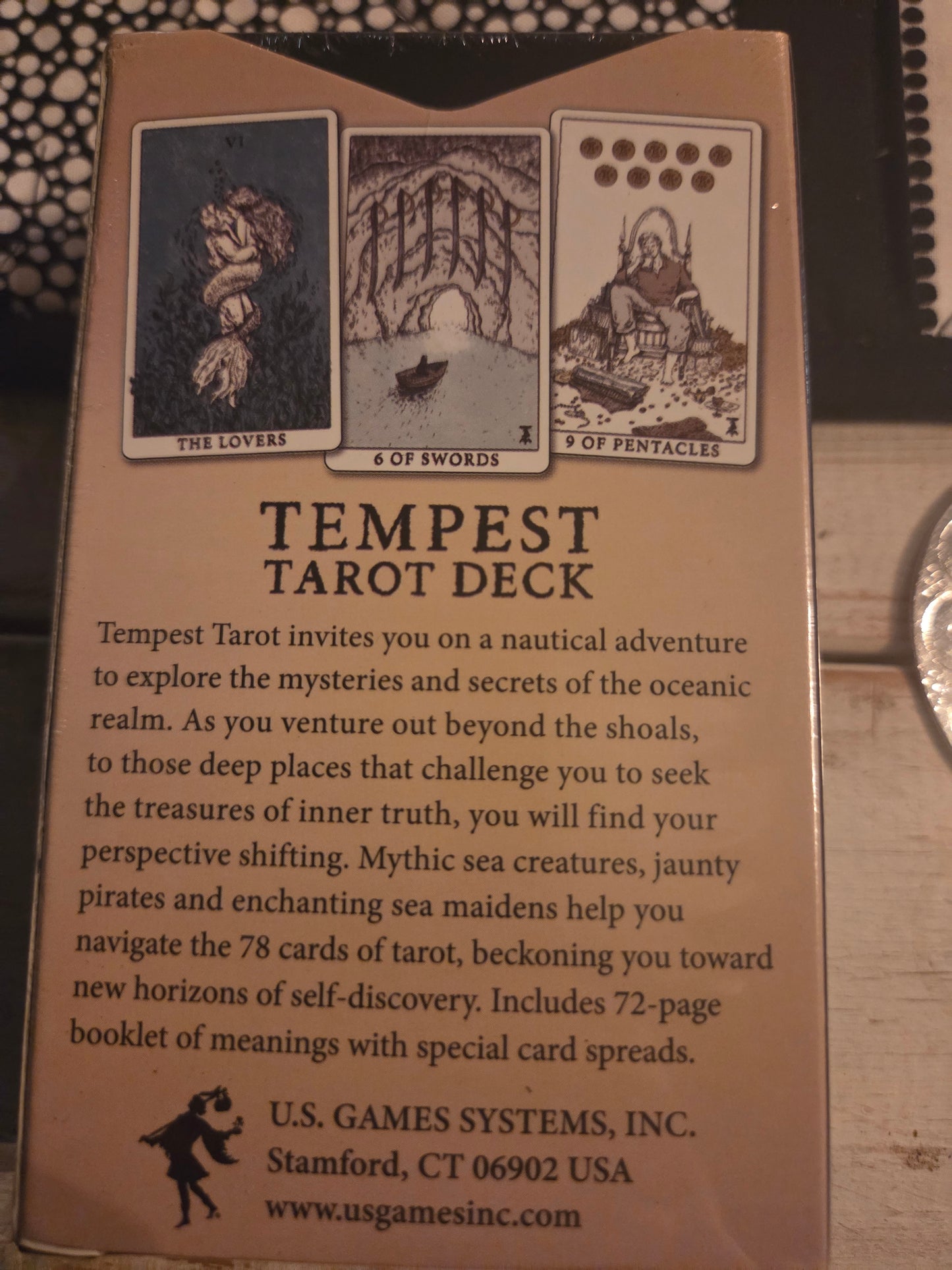 Tempest Tarot – Ocean-Inspired 78-Card Deck with Guidebook 🌊⚓🐚
