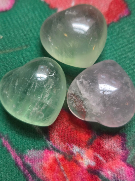 Mini Fluorite Hearts