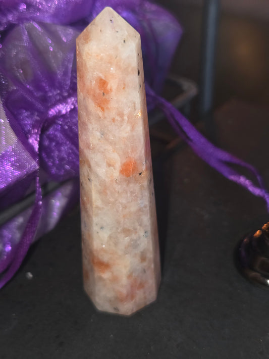 Sunstone Crystal Tower – Joy, Confidence & Abundance