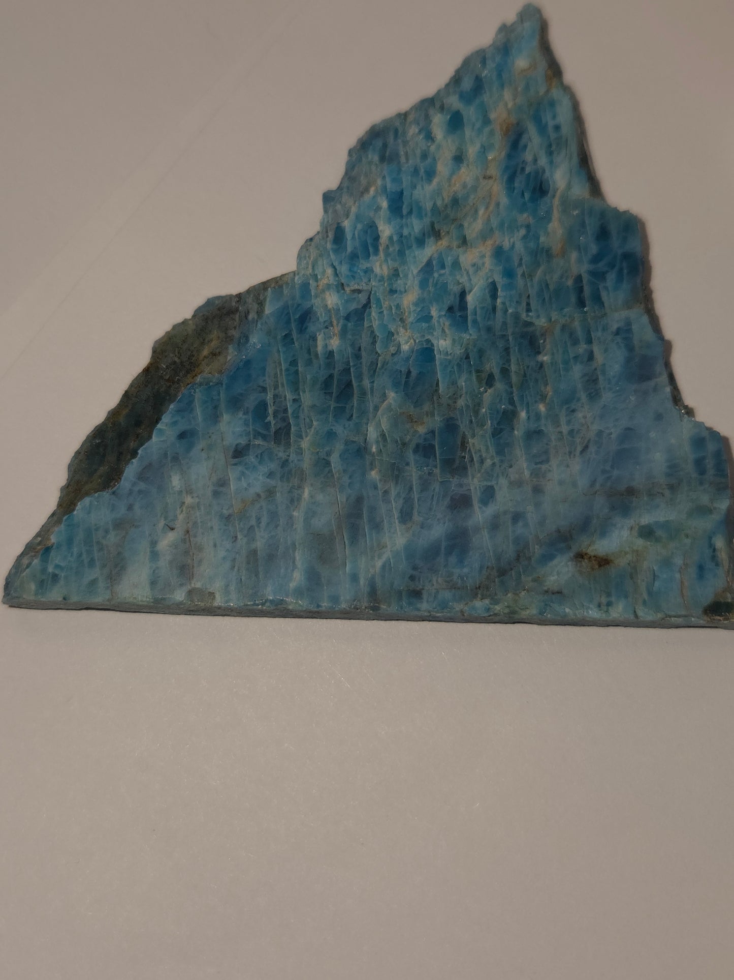 Blue Apatite Crystal Slice