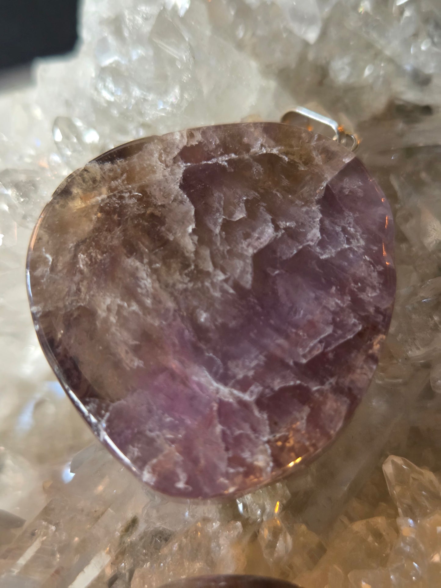 Super 7 Slice Pendant – 1” (Natural Melody Stone)