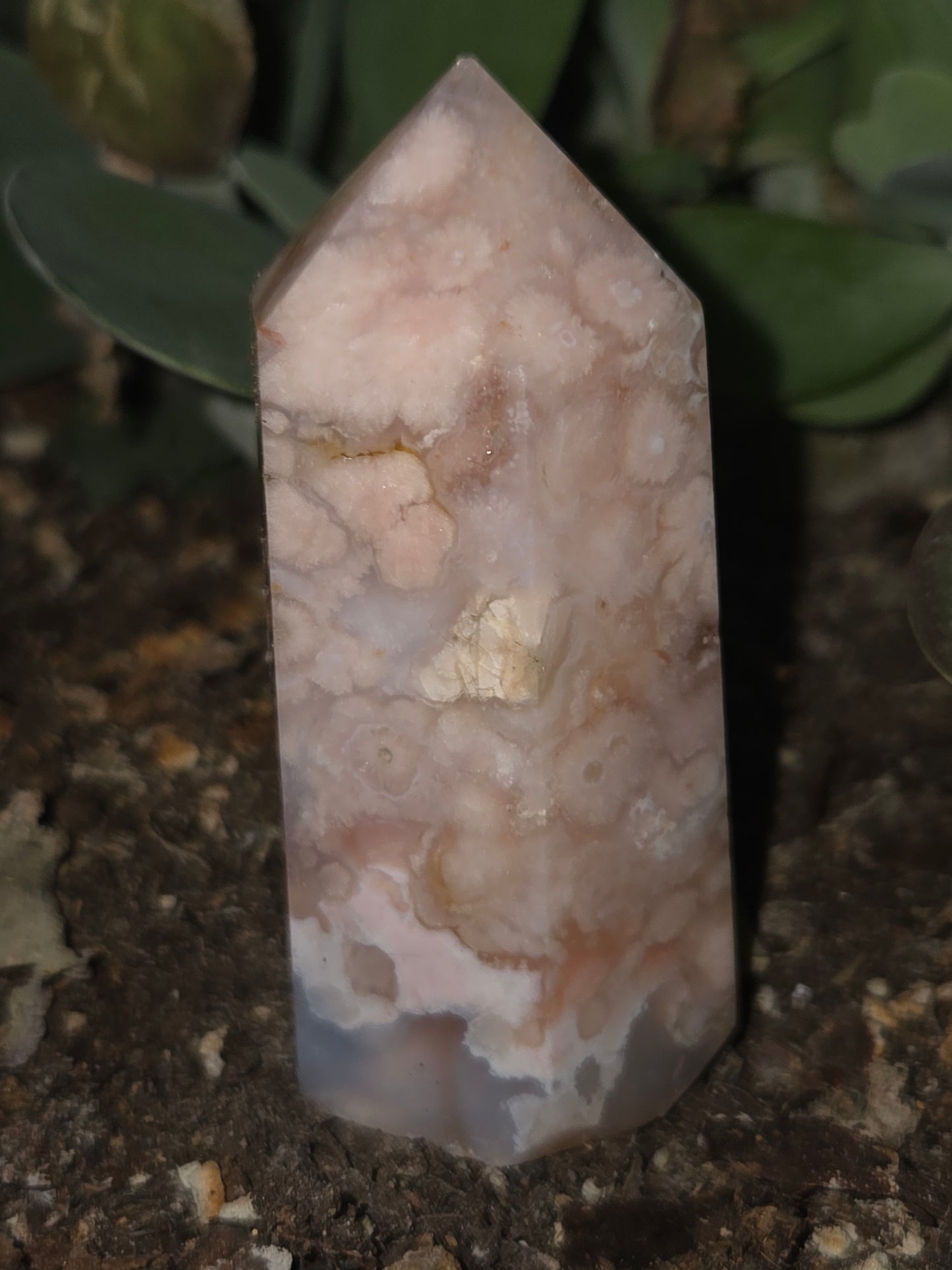 Flower Agate Tower – Blossoming Energy • Growth • Emotional Healing