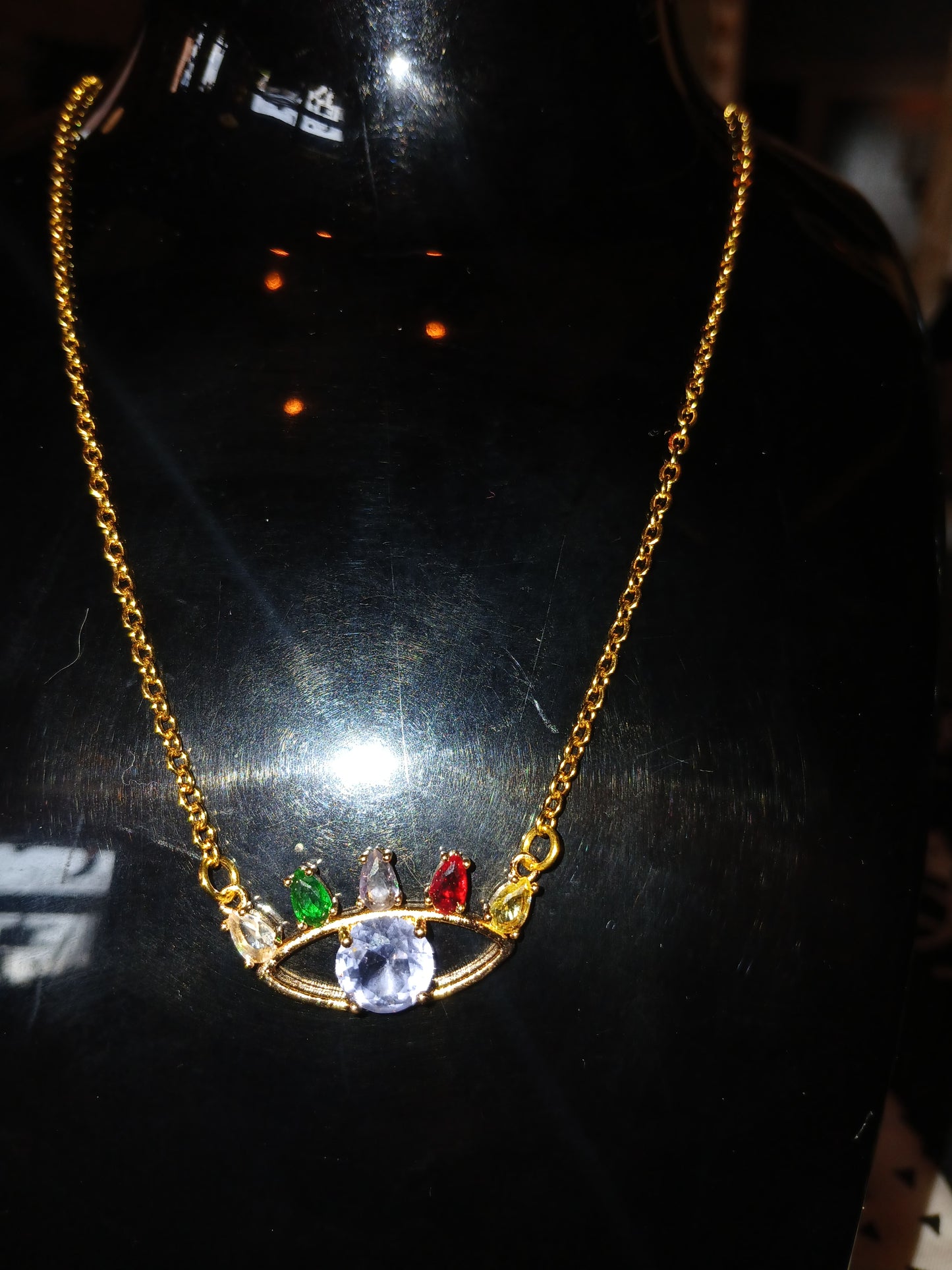 Gemstone Eye Necklace