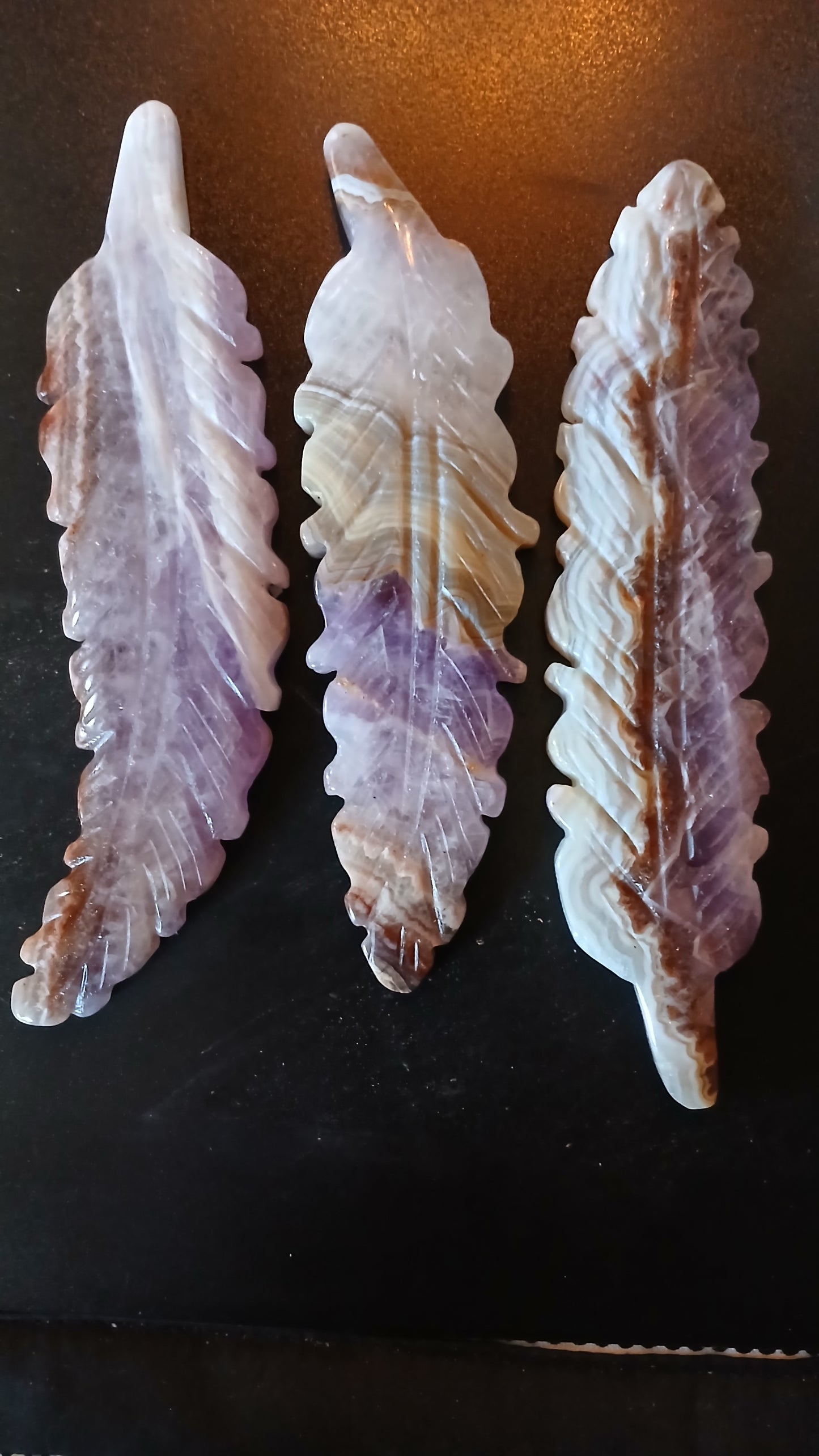 Amethyst Agate Feather