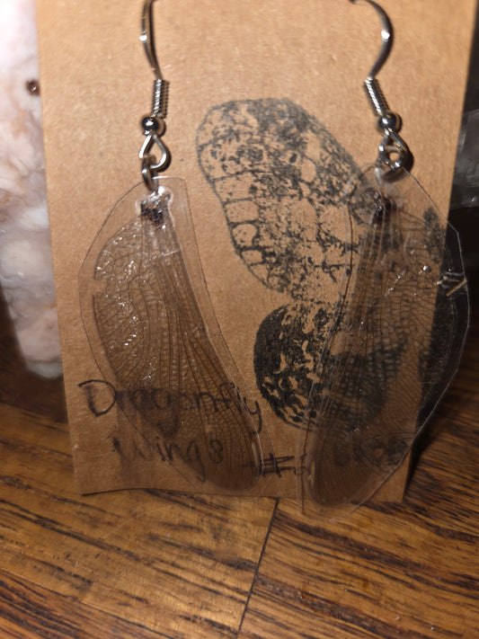 Moonlight Moth Real Dragonfly Wing Earrings – Ethically Collected & Handmade