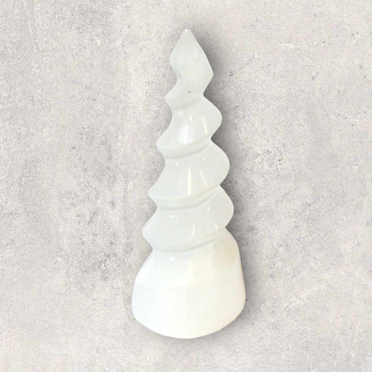 Selenite Unicorn Horn