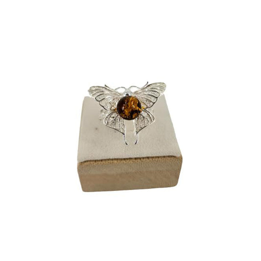 Amber Luna Moth Ring $50.00