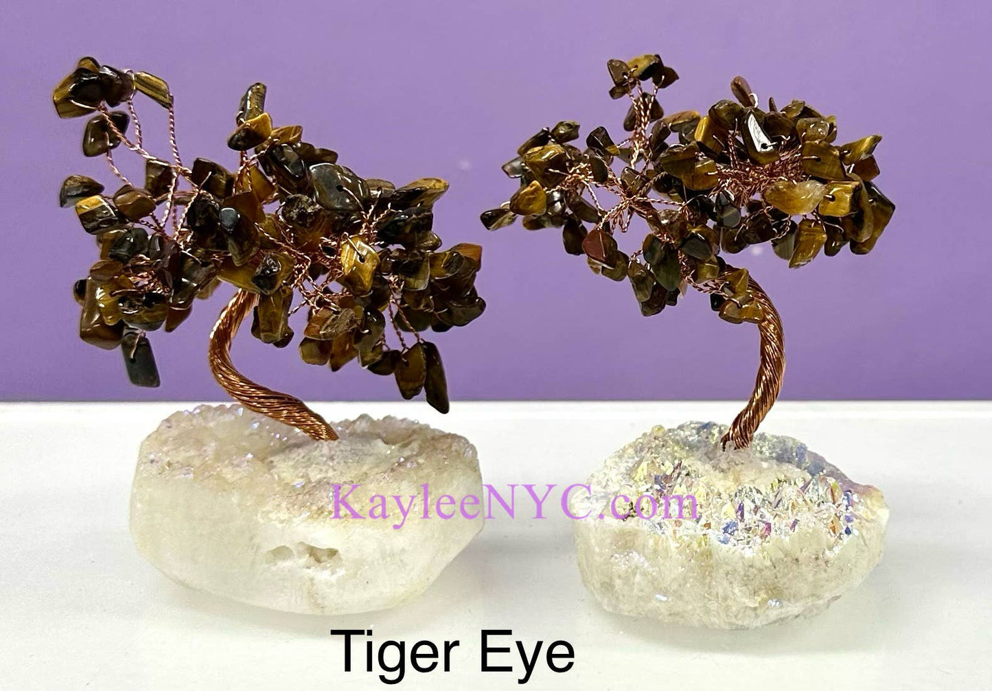 Bonsai Tree with Angel Aura Base Crystal Healing