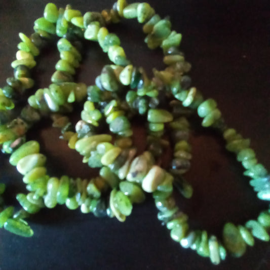 Nephrite Jade Chip Bracelet