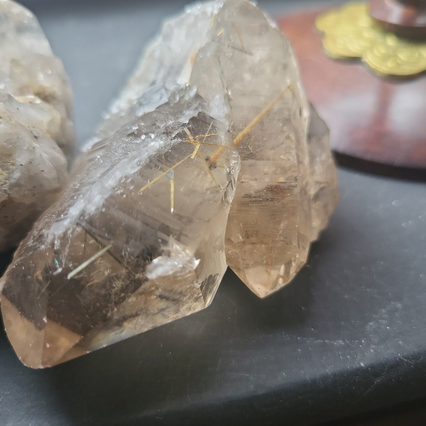 Rutilated Quartz Cluster