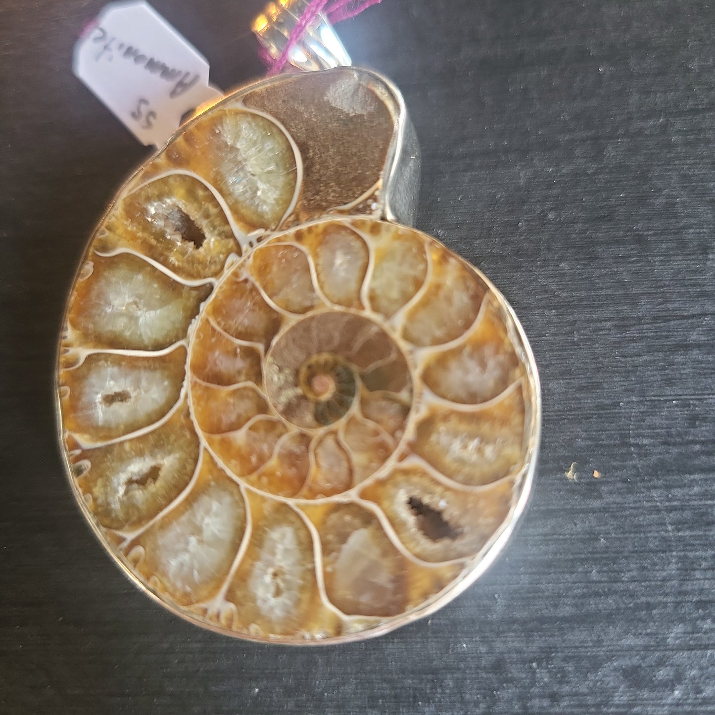 Sterling Silver Ammonite Pendant