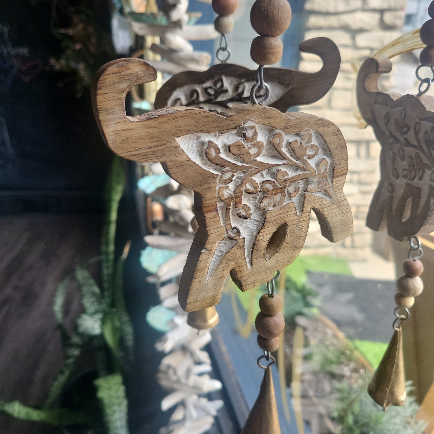 Wooden Elephant Windchime