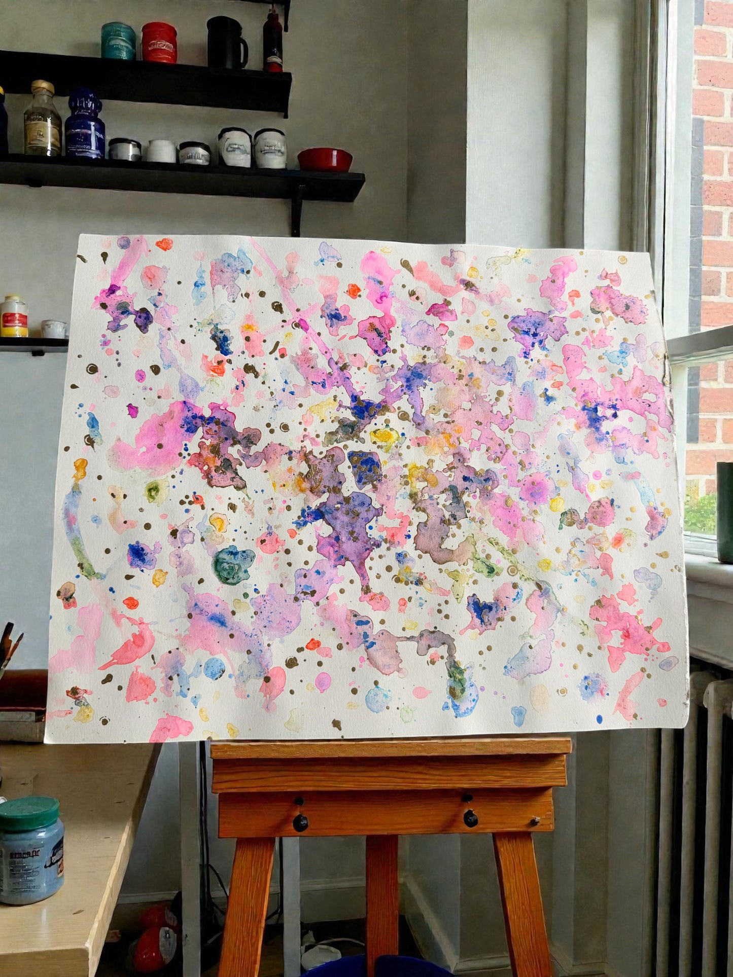 Pastel Rainbow Water Color Painting