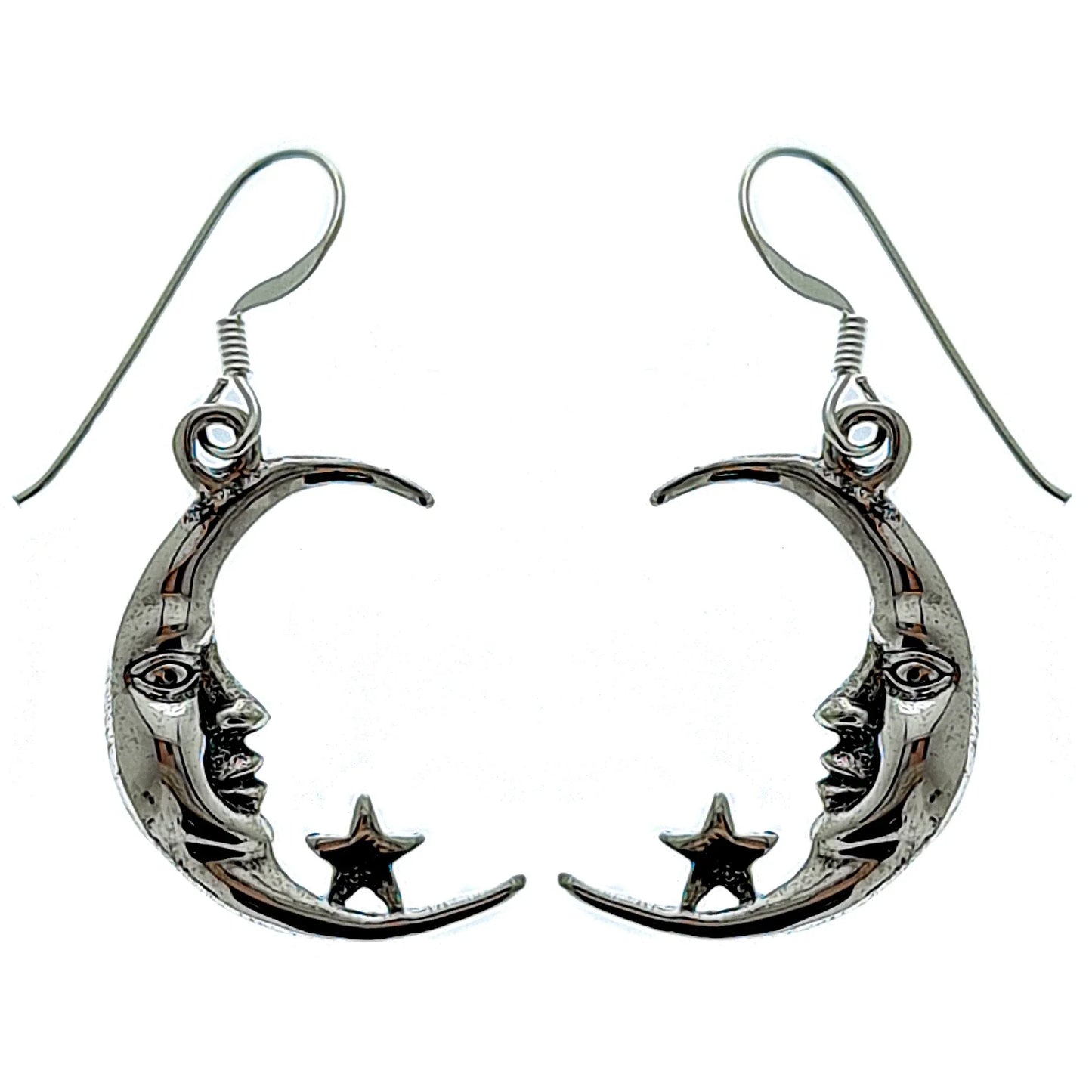 Moon and Star Earrings