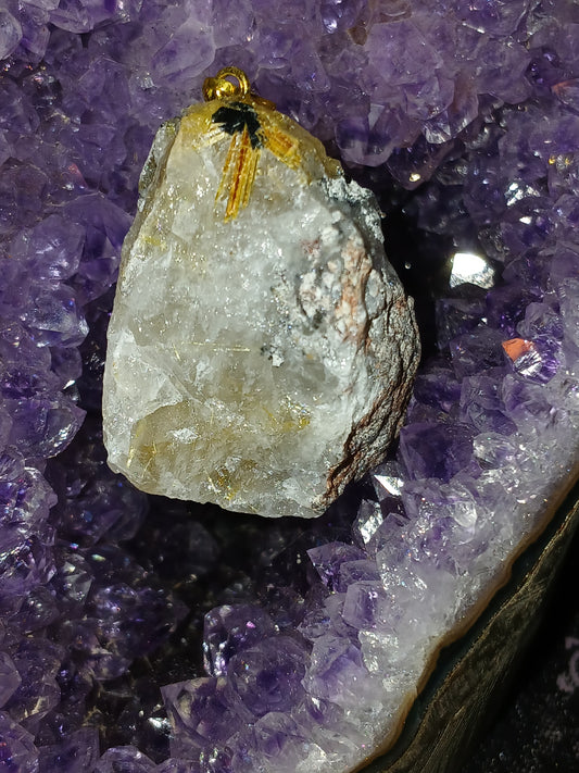 Rutilated Quartz Pendants