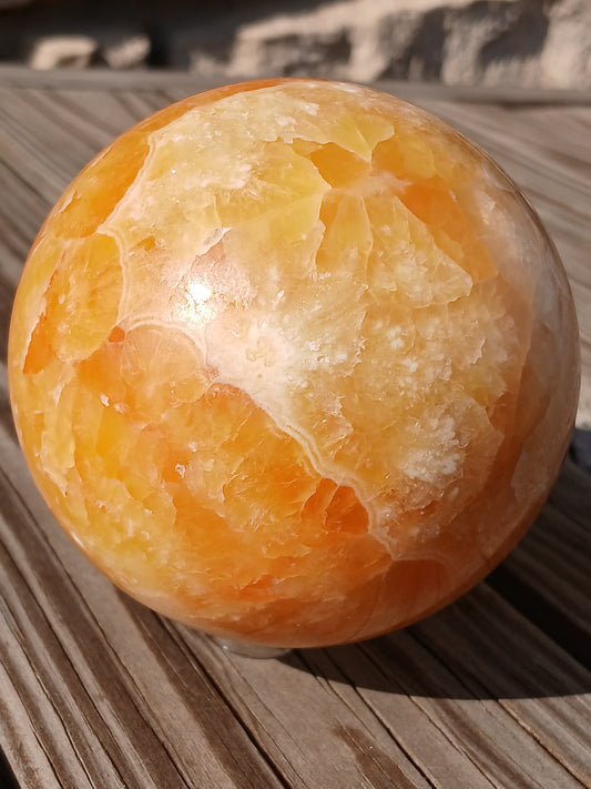 Orange Calcite Sphere